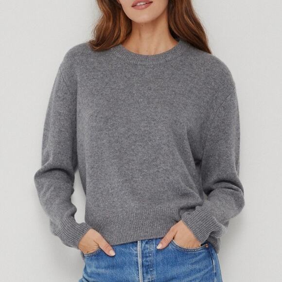 NAKEDCASHMERE Sweaters - Naked Cashmere Kaia Minimalist Luxury Neutral Crewneck Pullover Sweater XS